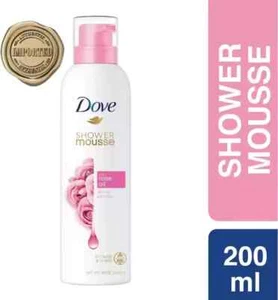 Dove Shower Gel Shower Mousse With Rose Oil, 200 ml - Picture 1 of 6