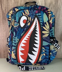 Haifischmaul Rucksack Grundschule Büchertasche Reise Cartoon Druck Schüler - Neu - Bild 1 von 10