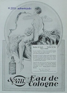 PUBLICITE EAU 4711 DE COLOGNE BLANCHEUR DE CAMELIA FRAICHEUR DE ROSE DE 1928 AD - Imagen 1 de 1