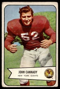 1954 Bowman #19 John Cannady New York Giants Low Grade crease - Picture 1 of 2
