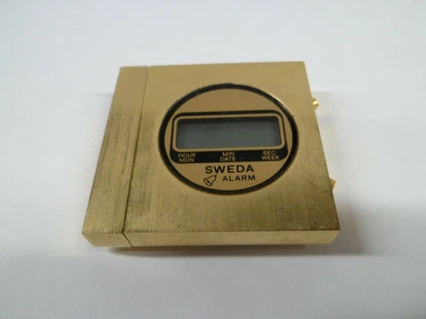 Vtg SWEDA Alarm Clock Mini Miniature Tiny Travel Vintage - Untested As Is Cover
