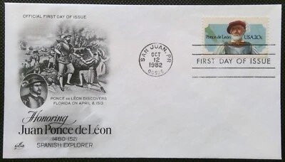 Scott 2024 FDC Ponce de Leon Art Craft Cachet - Image 1 of 3