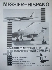 8/1972 PUB MESSIER HISPANO CONCORDE DASSAULT MERCURE LANDING GEAR FRENCH AD - Picture 1 of 1