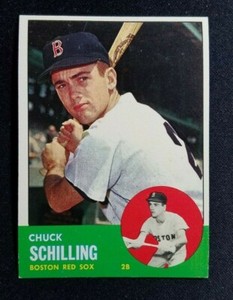 1963 Topps Baseball # 52 CHUCK SCHILLING, Boston Red Sox, NM