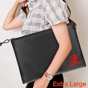 2000℉ Fireproof Proof Money Document Bag For Cash Valuable Jewelry Zip Case US - Picture 1 of 7