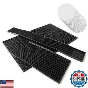 Bar Mat Set (3 Pack) - Thick and Durable, Drying Mats for Spills - Coffee Bar - Picture 1 of 5