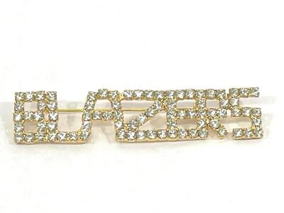 Spilla Brooch In Tonalità Oro Con Strass - Accessorio Gioiello Scintillante - Immagine 1 di 4