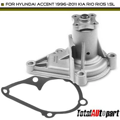Bomba de agua del motor con junta para Hyundai Accent 1996-2011 Kia Rio Rio5 06-11 L4 Foto 1 de 4
