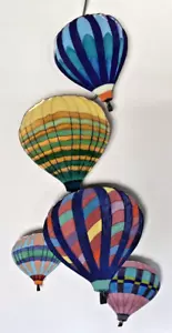 "Bovano Palloncini Aria Calda Splendida Smalto Su Rame Arte Da Parete 13 1/4""x9" - Foto 1 di 4