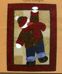 Hanging Snowman Quilt Sewing Pattern Wall Hanging 22 x 30 Winter - Picture 1 of 2
