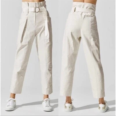 ¡Nuevo! Pantalones IRO Cursola Paperbag cintura alta en blanco nublado precio de venta sugerido por el fabricante: $495 Foto 1 de 4