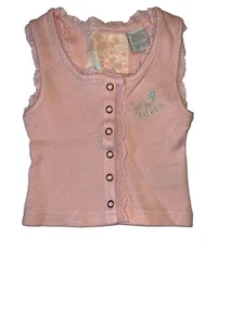 Canotta bambina BABY GUESS logo color pesca 12 mesi nuova con etichetta - Foto 1 di 2