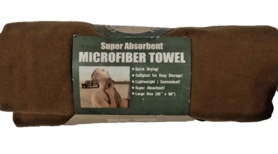 Microfiber Towel Super Absorbent  30" x 50" Coyote Brown Color - Image 1 of 4