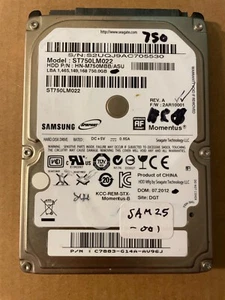 Samsung 2.5 750Gb ST750LM022 HN-M750MBB/ASU F/W:2AR10001 DOM:7-12 TestedWorking! - Picture 1 of 2