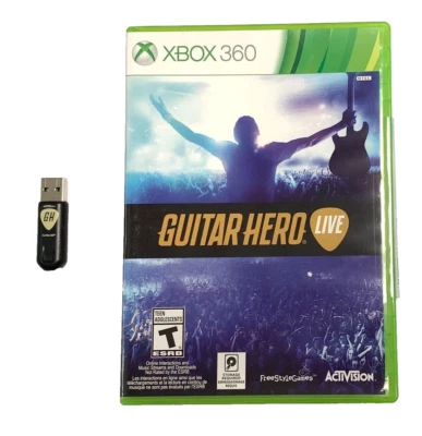 Xbox 360 Guitar Hero Juego en Vivo y Receptor Dongle USB SOLAMENTE Foto 1 de 3