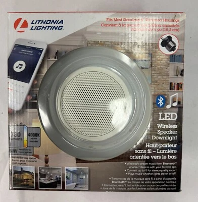 Lithonia 6 英寸无线扬声器筒灯装置 6SL RD 07LM 40K 90CRI MW M6 4000K — 第 1/4 张图片