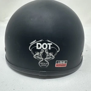 LDMET DOT FMVSS No 218 Cert. L/59-60 Black Motorcycle Helmet - Foto 1 di 6