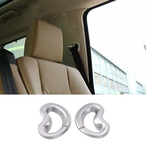 For Land Rover Discovery 4 2010-2016 Rear Seat Belt Matte Silver Buckle Cover 2X - Picture 1 of 14