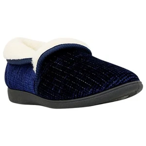 Womens Grosby Kathy Navy Slippers Slip On Comfortable Casual Shoes - Picture 1 of 4