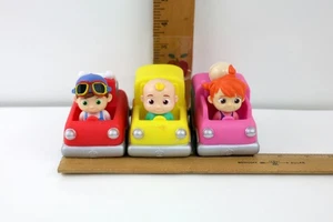Cocomelon Toy Lot of 3 - JJ, Yo Yo, Tom Tom - Push Along Cars - Picture 1 of 4