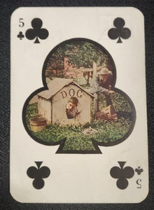 Postkarte 1911 5 von Vereinen - Mann in Hundehütte Pokerkarte - Bild 1 von 2
