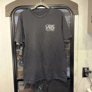 Crime Junkie Black Murder T-shirt It’s Never A Mannequin W/stab And Blood Stain - Picture 1 of 13