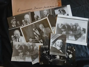 Lotto di 9 foto stampa originali - Dwight Eisenhower Presidente USA - Foto 1 di 7