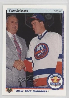 1990-91 Upper Deck First Round Draft Pick French Scott Scissons #357 Rookie RC - Image 1 of 3