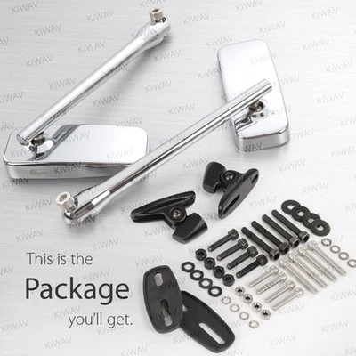 Miroirs paire chromé ClassicPlus base noir pour Ducati 959 1299 Panigale 16' - Photo 1/4