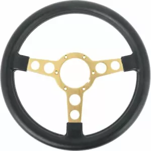 Black Gold Spoke Medium Thick Formula Steering Wheel 1972-1980 Firebird/Trans AM - Picture 1 of 6