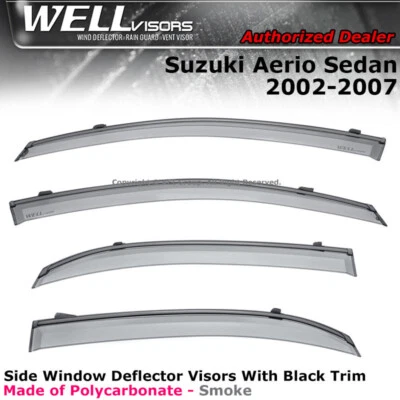 WELLvisors for Suzuki Aerio SX 02-07 Sedan Side Window Visors Wind Deflectors - Image 1 of 4