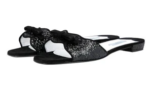 PRADA GLITTER Slides Sandals - 1XX229 - Black - NEW - US 6 EU 36 - Picture 1 of 11