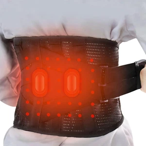 Heated Back Braces, Breathable Back Support Belt with Heating Operated by Rechar - Picture 1 of 12