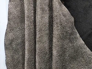 Silver cow leather hides, genuine italian calf fabric for crafts - Picture 1 of 6