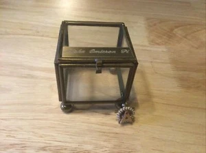Alpha Omicron Pi Sorority Frat 10K Gold Jeweled Pin 1983 Plus Glass Display Box - Picture 1 of 7