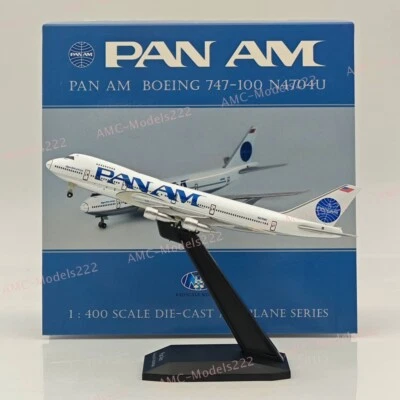 In Stock RM 1:400 Pan Am Boeing 747-100 N4704U Diecast Aircraft Model Gift 6.7in - Image 1 of 4
