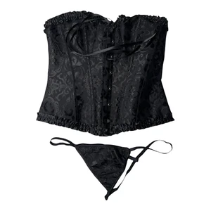 Women's Sexy Basic Waist Control With Thong Adjustable Strap Black Size XL NWOT - Picture 1 of 9
