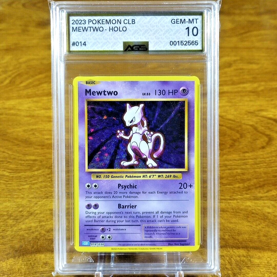 Pokemon Trading Card Game Classic Mewtwo CLB 014/034 AGS Gem-MT 10 Holo 2023 - Image 1 of 3