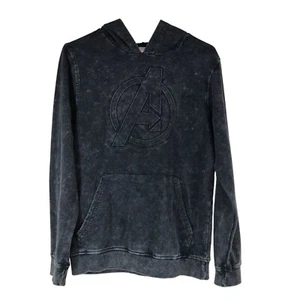 MARVEL AVENGERS - BOYS XL - NAVY LONG SLEEVE HOODED SWEATSHIRT - Picture 1 of 5