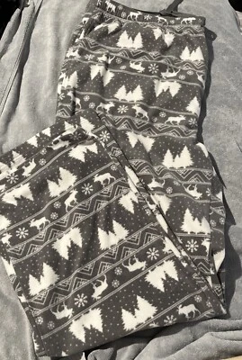 Pantalones de salón de pijama polar con estampado navideño Sonoma talla 3Xlt con mosca/bolsillo Foto 1 de 4