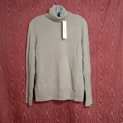 BLOOMINGDALE'S CASHMERE EXCLUSIVE BROWN TURTLE NECK LONG SLEEVE SWEATER SIZE L Foto 1 de 4