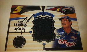 Terry Labonte Autograph Raced Used Car Cover 2002 Press Pass Eclipse Kellogg's - Picture 1 of 4