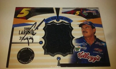 Terry Labonte Autograph Raced Used Car Cover 2002 Press Pass Eclipse Kellogg's - Image 1 of 4