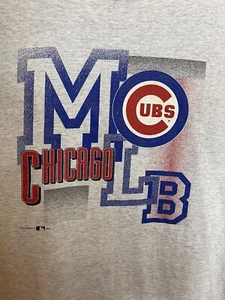 Vintage MLB Chicago Cubs  T shirt Adult 2XL Gray Short Sleeve - Picture 1 of 7