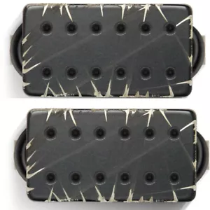Bare Knuckle Juggernaut Pickup Humbuckers, 53mm, Black Battleworn Covers, Bolts - Picture 1 of 1