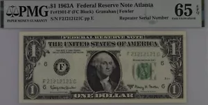 BLACKJACK Fancy Repeater Serial F21212121C YEAR 1963A PMG65EPQ - Picture 1 of 1
