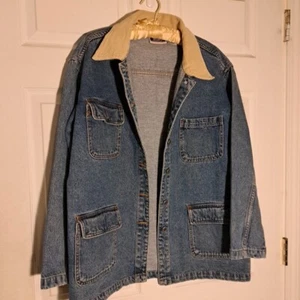 Vintage Womans BillBlass Jean Chore Coat Size Medium Made In Hong Kong - Picture 1 of 7