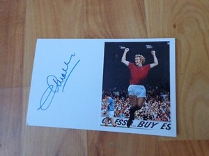 ORIGINAL SIGNED COLIN WALDRON BURNLEY WHITE INDEX CARD 6X4" +PHOTO