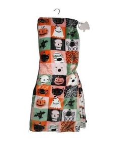 Cupcakes & Cashmere Throw Blanket Plush Halloween Ghosts Skulls Spiders Pumpkins - Picture 1 of 3