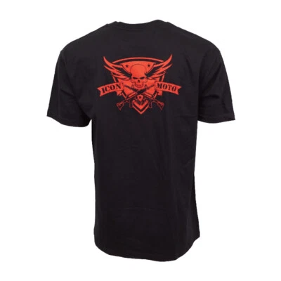 Camiseta preta masculina ICON MOTOSPORTS  - Imagem 1 de 2